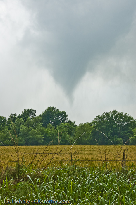 Another tornado forms just to our west, west of Bison, OK.