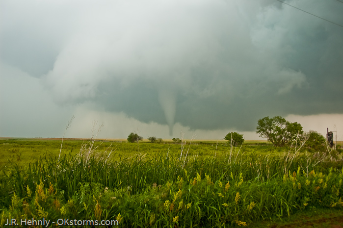 New tornado northeast of Hennessy, OK.