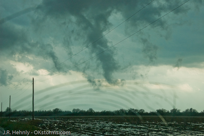 Non-rotating lowerings east of Greensburg.