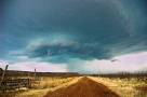 10 miles south of Sayre, OK - Storm becomes outflow dominant and cool air rushes out, cutting off inflow.
