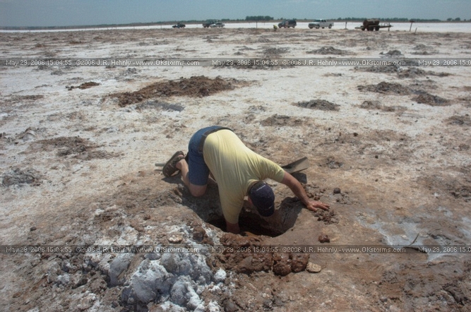 Crystal Digging in the Great Salt Plains Park J.R. digging into a hole.
 - 20060529_150455.jpg
