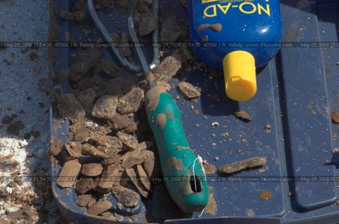 Crystal Digging in the Great Salt Plains Park Mud covered crystals we found.
 - 20060529_155435.jpg