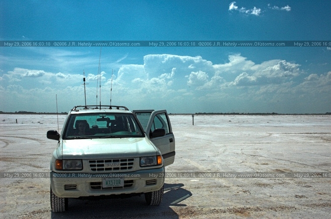 Crystal Digging in the Great Salt Plains Park Storm forming off to the west.
 - 20060529_160318.jpg