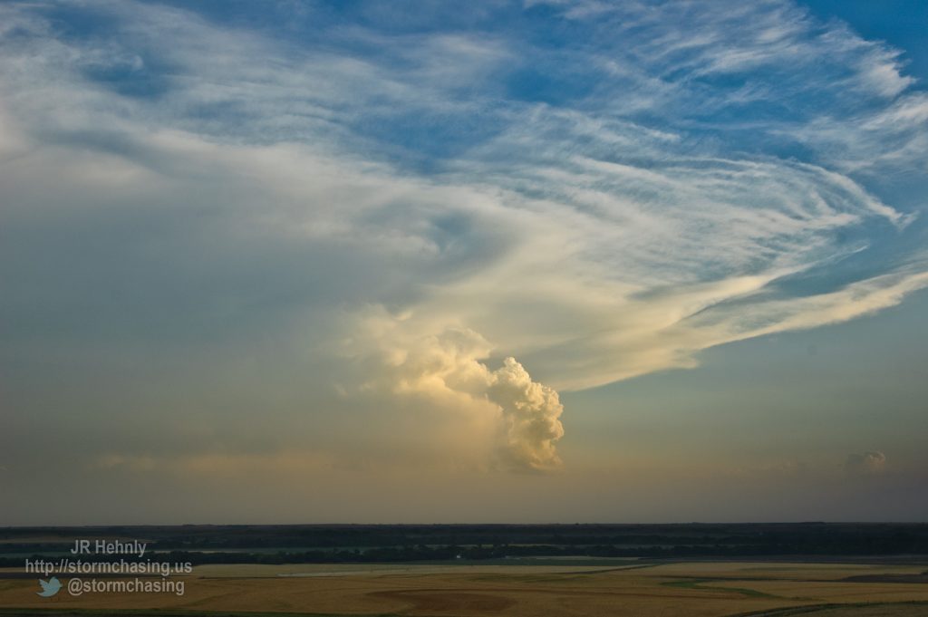 Nice storm and anvil to my south - 5/27/2012 8:05:53 PM - Harlan, Kansas - USA - 