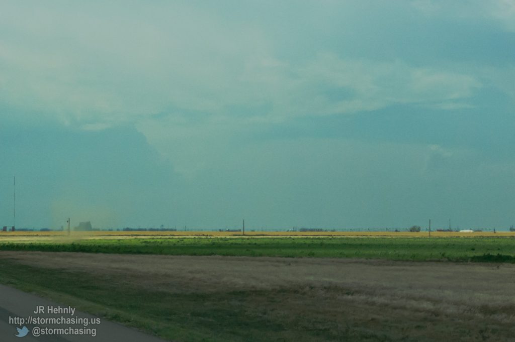 Dust devil crosses the road in front of me (on the left) - 6/1/2012 3:11:09 PM - Guymon, Oklahoma - USA - 