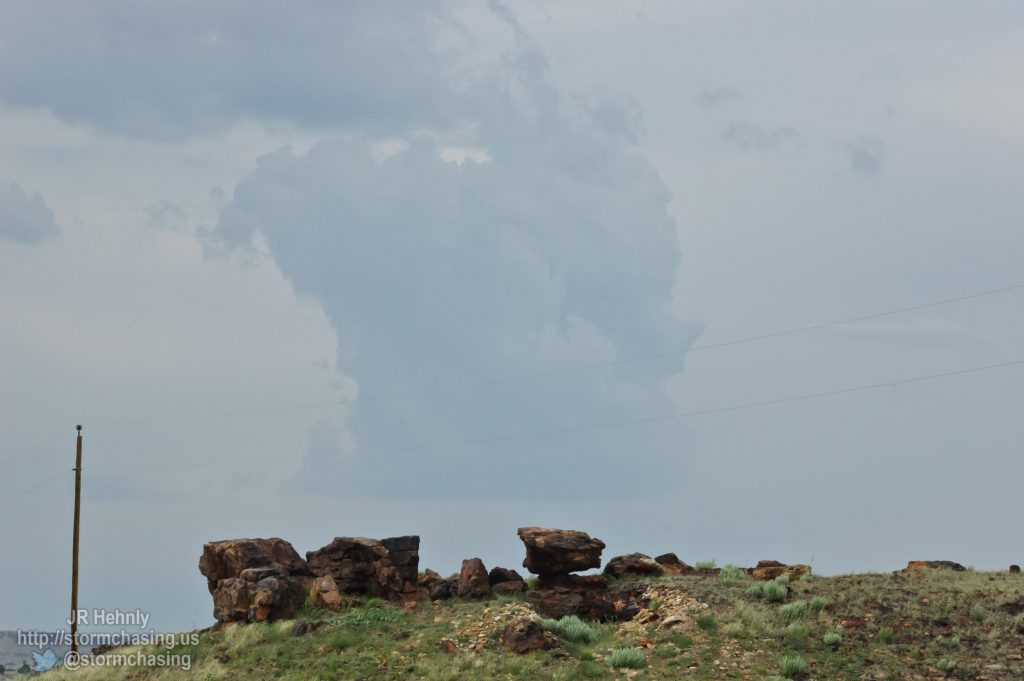 Exciting New Mexico geology, and a few storms coming my way, too - 6/2/2012 3:04:24 PM - Folsom, New Mexico - USA - 
