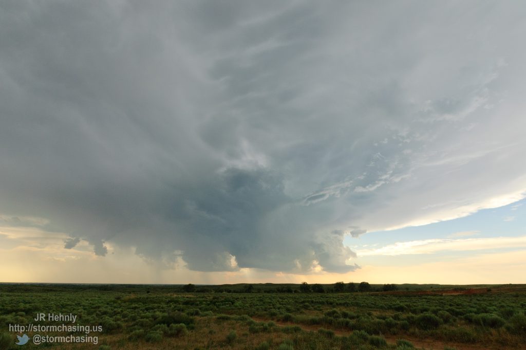 Storm updrafts struggle with lack of surface inflow - 6/3/2012 6:55:10 PM - Laverne, Oklahoma - USA - 