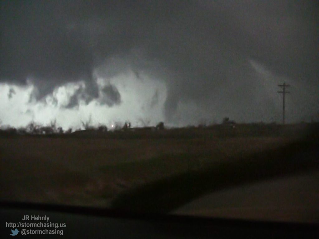 Tornado to my northwest, near Cache. Another amateur radio spotter was reporting damage from this torando as this image was taken. - 4/17/2013 5:13:00 PM - Cache, Oklahoma - USA - 