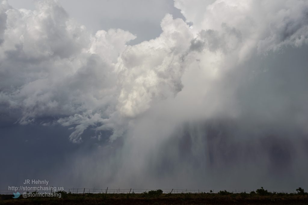 Highly visible hail shaft on the back side of storm just after it had passed over Grandfield. - 5/7/2014 4:27:55 PM - U.S. 70 - Loveland, Oklahoma - 