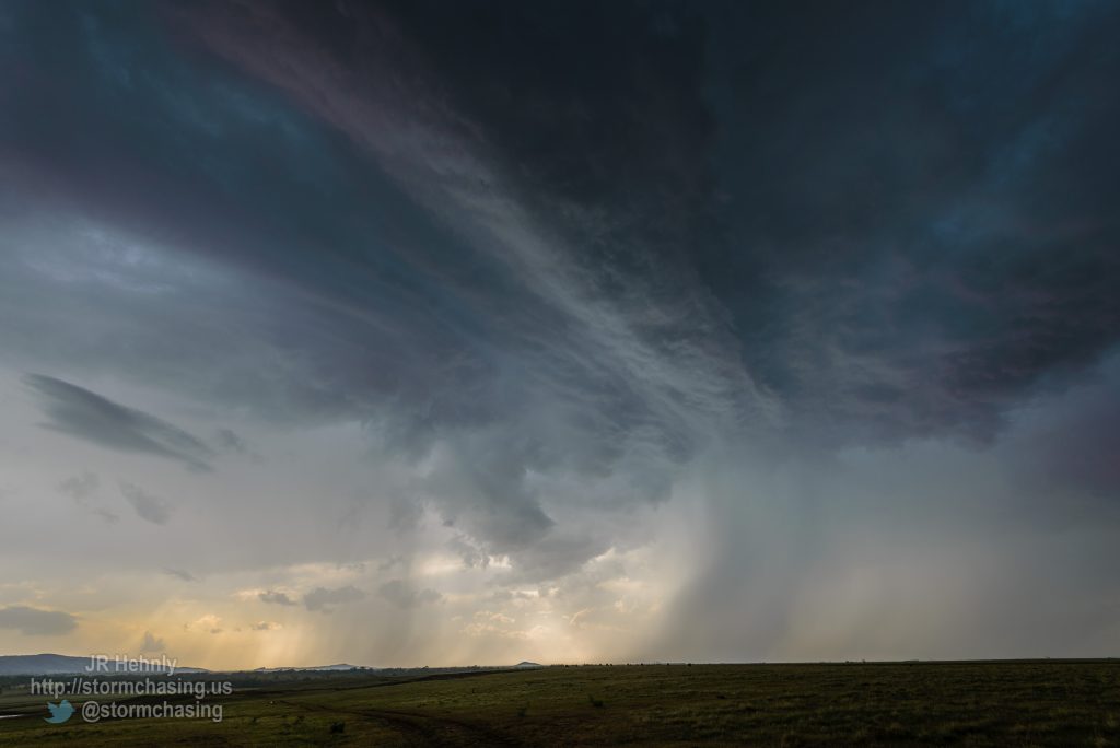 High-based storm with little severe threat near Mountain View. - 5/7/2014 6:22:21 PM - Highway 115 - Mountain View, Oklahoma - 