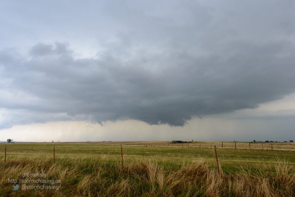 West of Apache we watch numerous lowerings, wall clouds, and occasional funnels. - 5/7/2014 7:35:26 PM - Edgewater Boulevard - Apache, Oklahoma - 