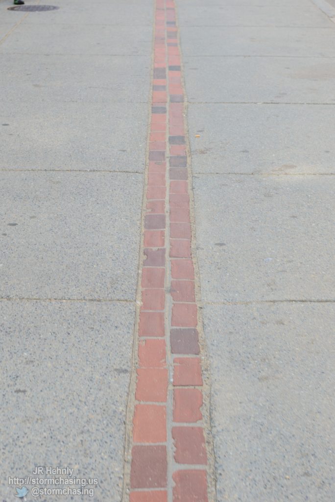 Boston's Freedom Trail is marked through the city in red brick - 8/16/2014 3:50:04 PM - 59-99 Tremont Street - Boston, Massachusetts - 