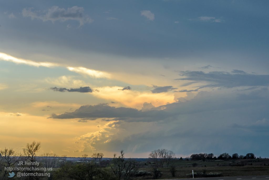 The southernmost storm along the cold front, near Fort Cobb at this time. - 3/25/2015 5:55:35 PM - H. E. Bailey Turnpike Norman Spur - Newcastle, Oklahoma - 