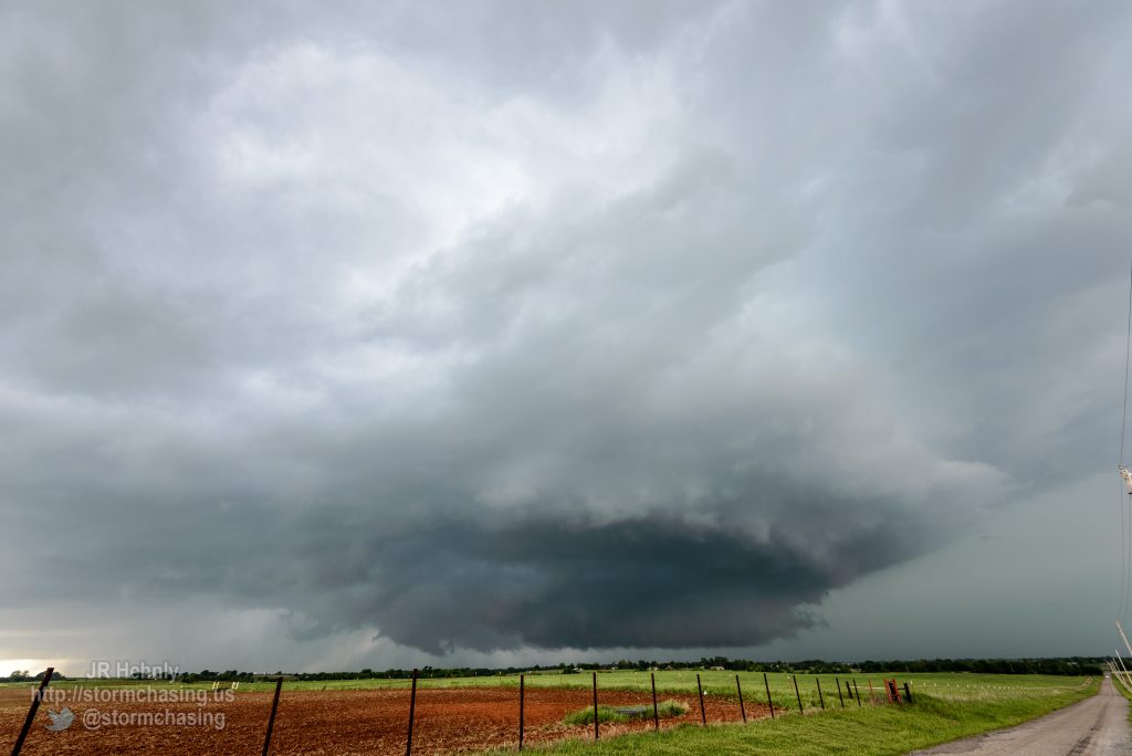 Watching wall cloud and occasional funnels form west of Chickasha. - 5/6/2015 4:19:21 PM - Smith Road - Chickasha, Oklahoma - 
