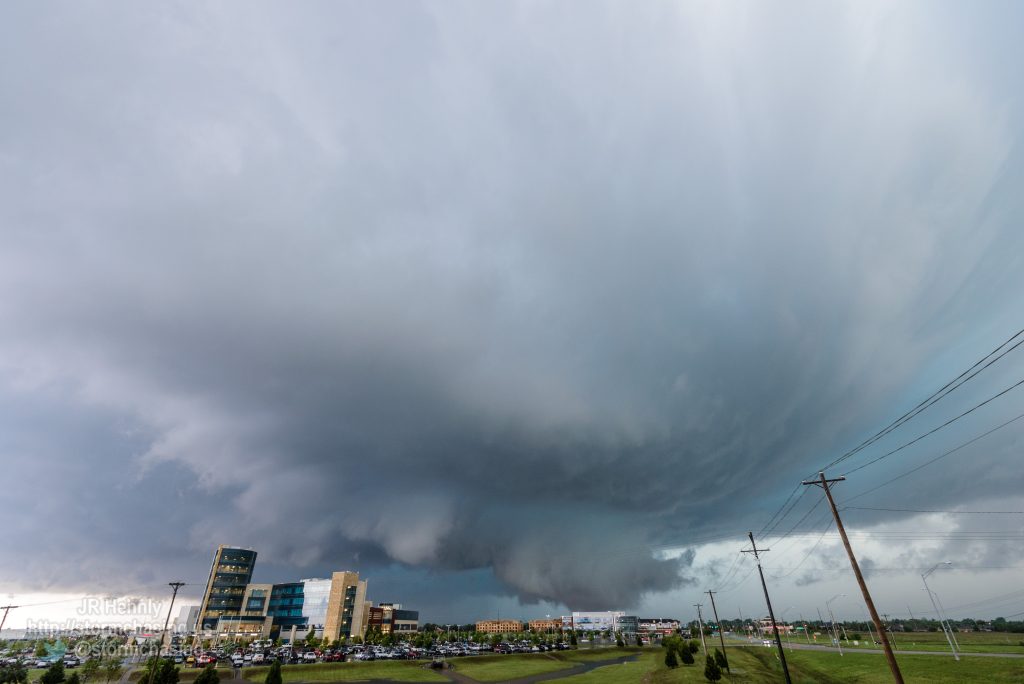 Norman Regional HealthPlex along Tecumseh Road as a tornado emergency is declared. The tornado will soon be here doing damage to those businesses behind the hospital. - 5/6/2015 5:43:22 PM - North Interstate Drive - Norman, Oklahoma - 