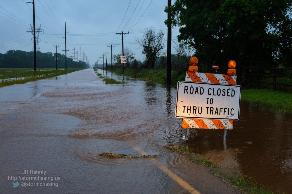 Franklin Road at 12th Ave NE. Had a car fly past me then realize maybe the road closed sign was there for a reason. He quickly turned around. - 5/19/2015 8:22:03 PM - East Franklin Road - Norman, Oklahoma - 