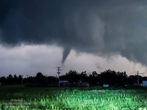 As it approached Goldsby I was finally able to capture a couple tornado touchdowns as the storm passed over Cole. - 5/11/2023 8:43:44 PM - South Main Avenue - Goldsby, Oklahoma - 